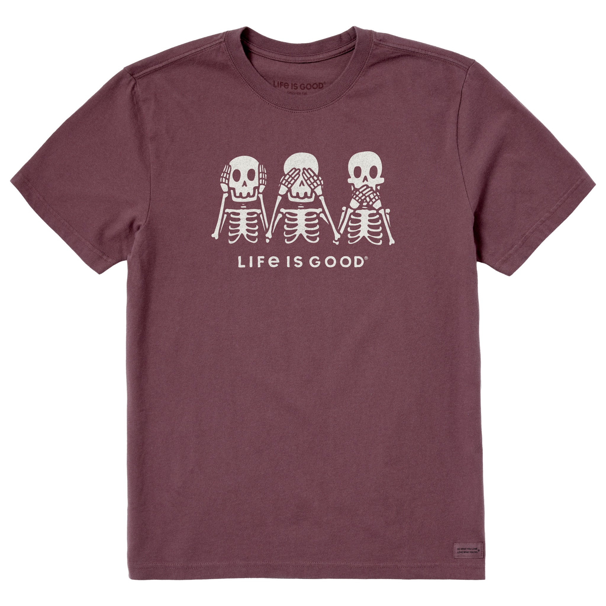 Men's Hear No Skeletons Short Sleeve Crusher Tee