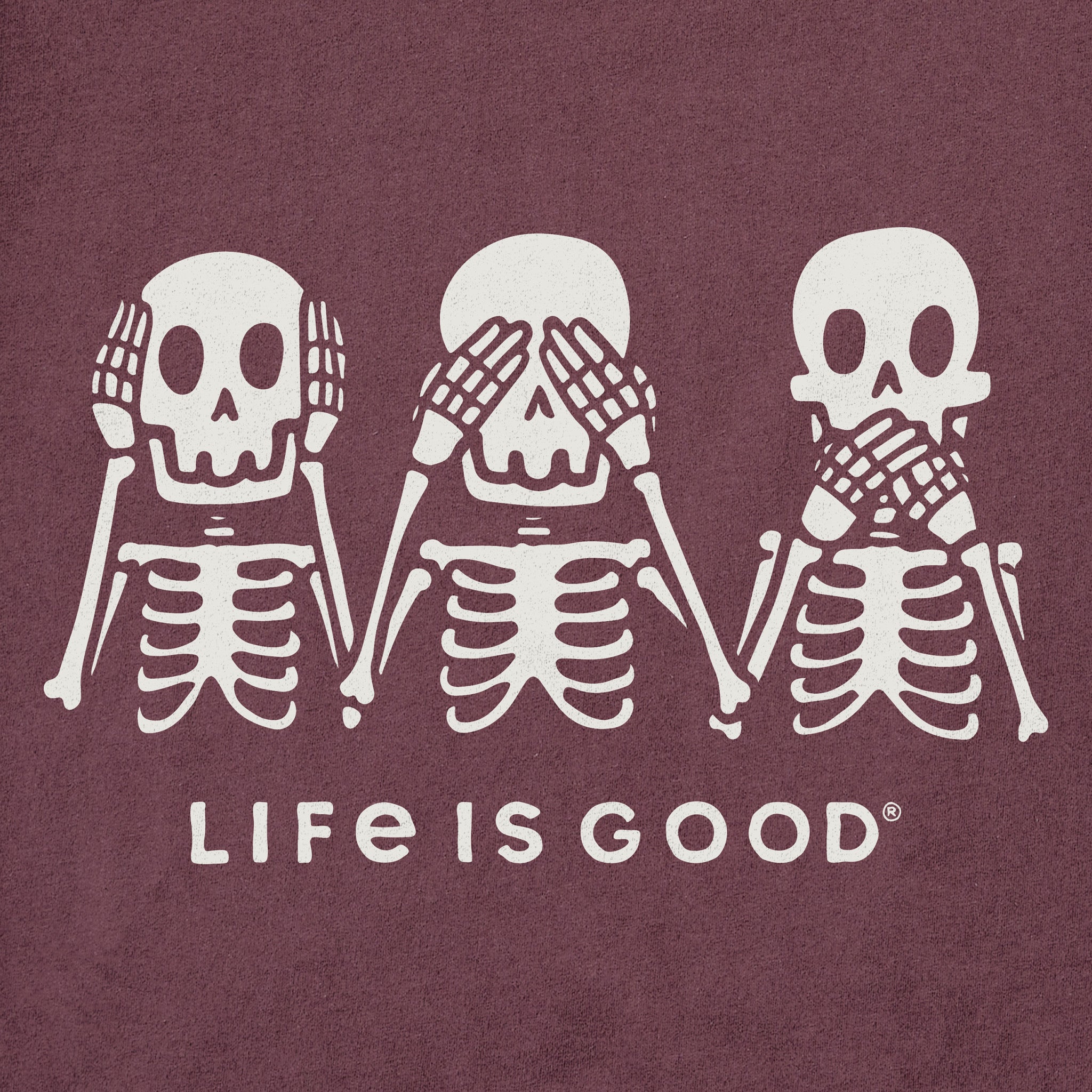 Men's Hear No Skeletons Short Sleeve Crusher Tee