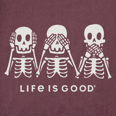 Men's Hear No Skeletons Short Sleeve Crusher Tee
