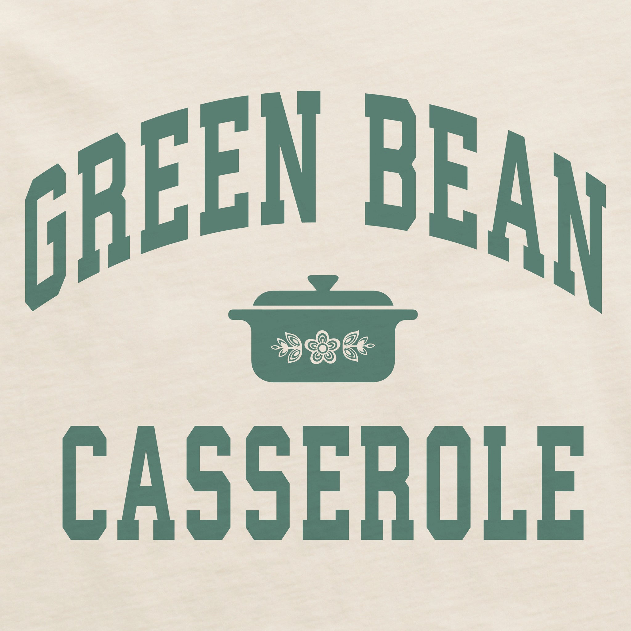 Women's Green Bean Casserole Athletic Arch Short Sleeve Crusher Boxy Tee