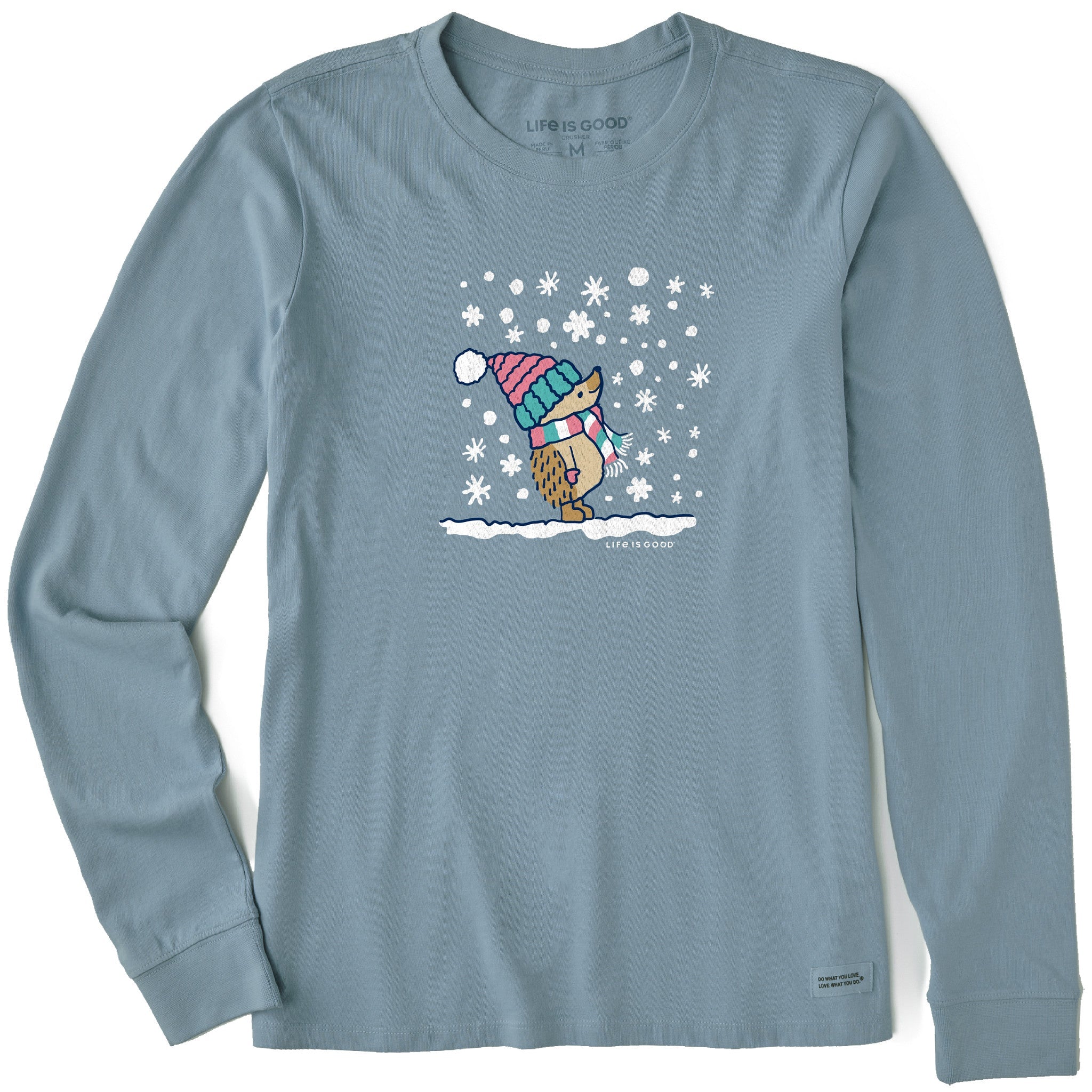Women's Cozy Hedgehog Long Sleeve Crusher Tee