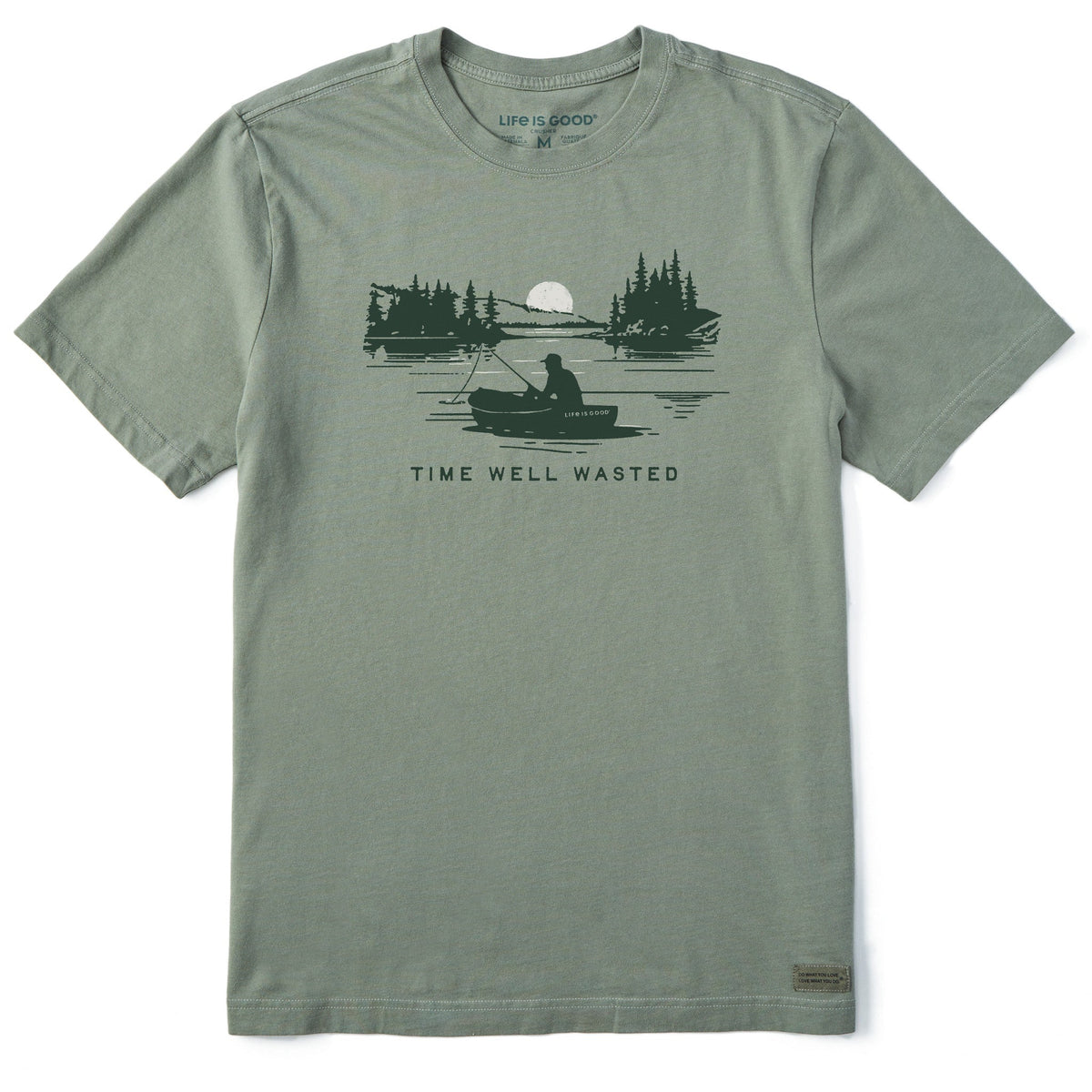 Men's Time Well Wasted Fisherman Short Sleeve Crusher Tee
