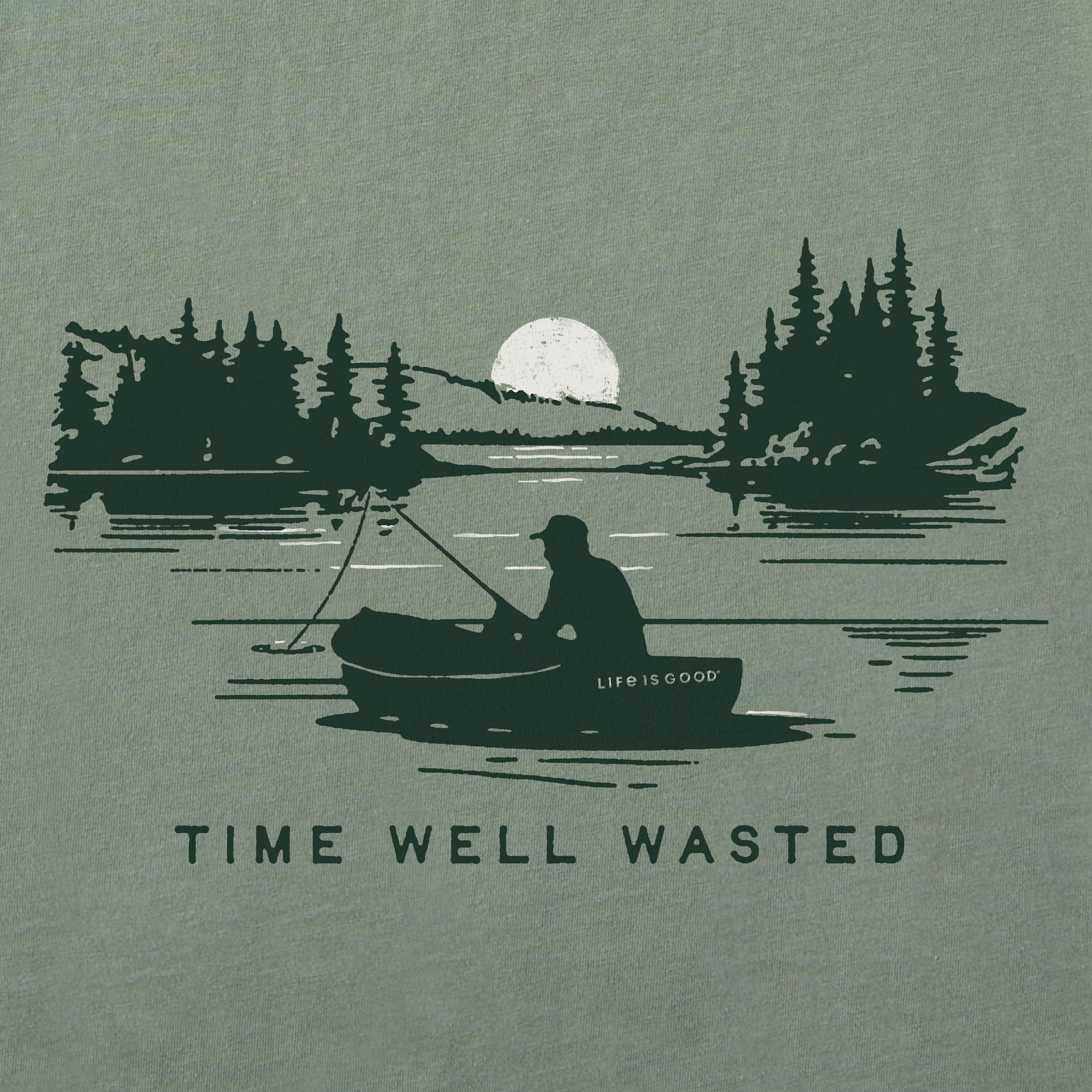 Men's Time Well Wasted Fisherman Short Sleeve Crusher Tee
