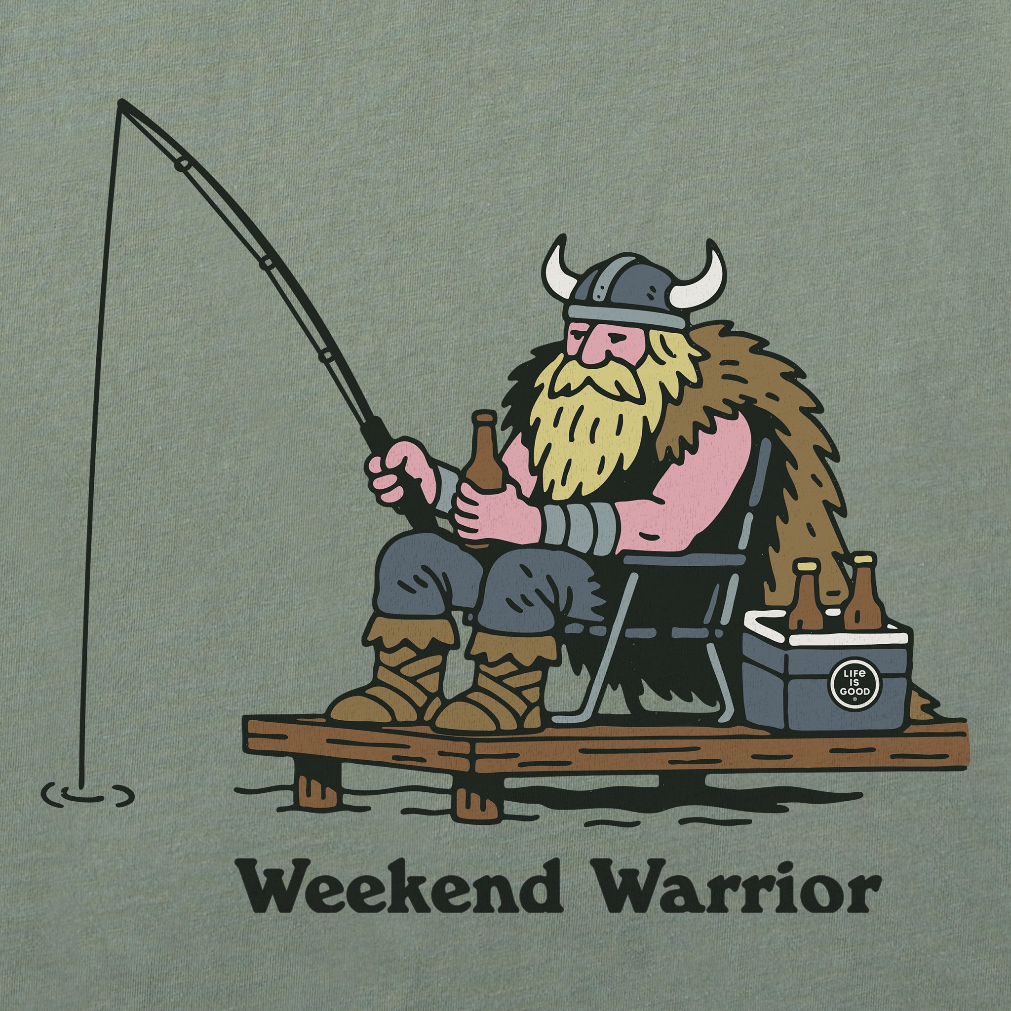 Men's Weekend Warrior Fishing Short Sleeve Crusher Tee