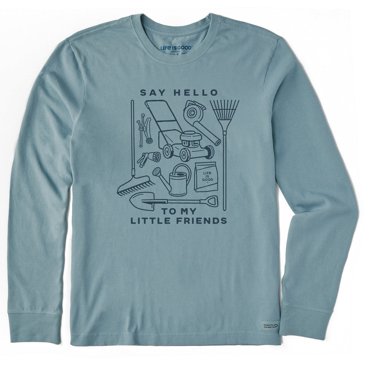 Men's Say Hello to my Little Yardwork Friends Long Sleeve Crusher Tee