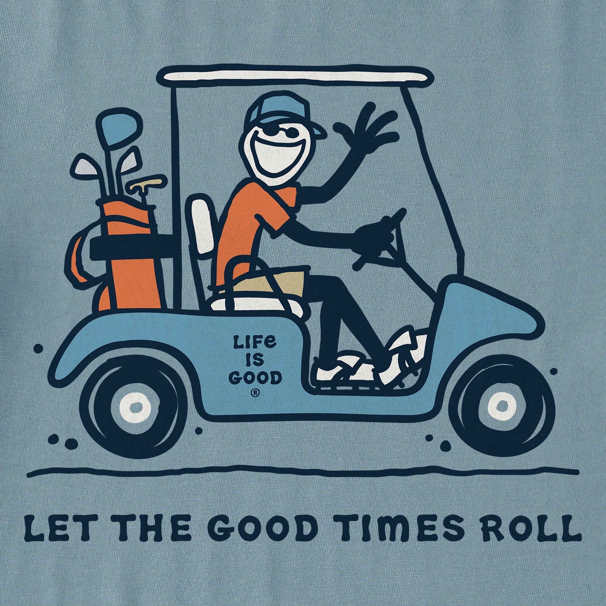 Men's Let the Good Times Roll Jake Golf Long Sleeve Crusher Tee