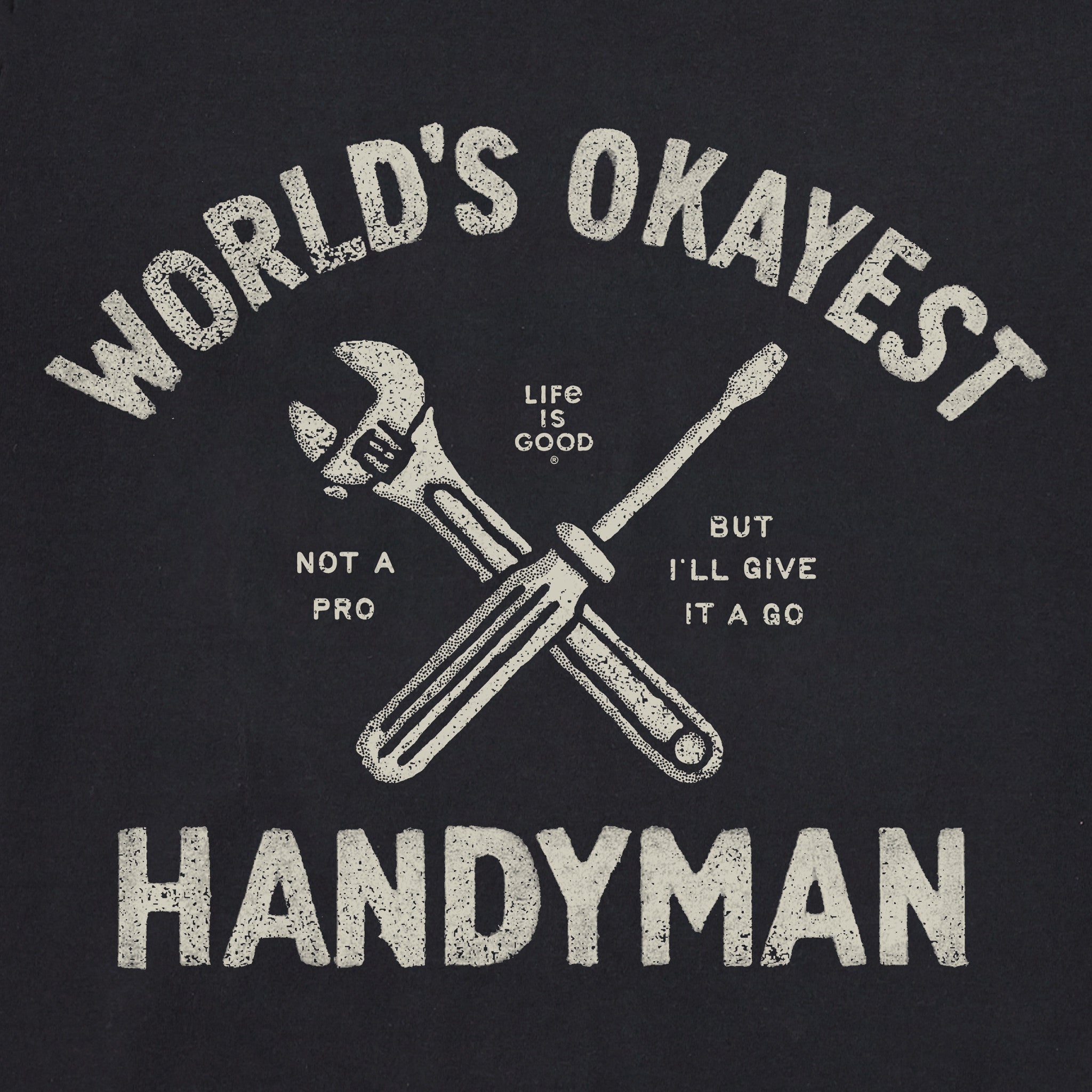 Men's Word's Okayest Handyman Long Sleeve Crusher Tee