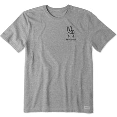Men's Peace Out Hand Short Sleeve Crusher Tee