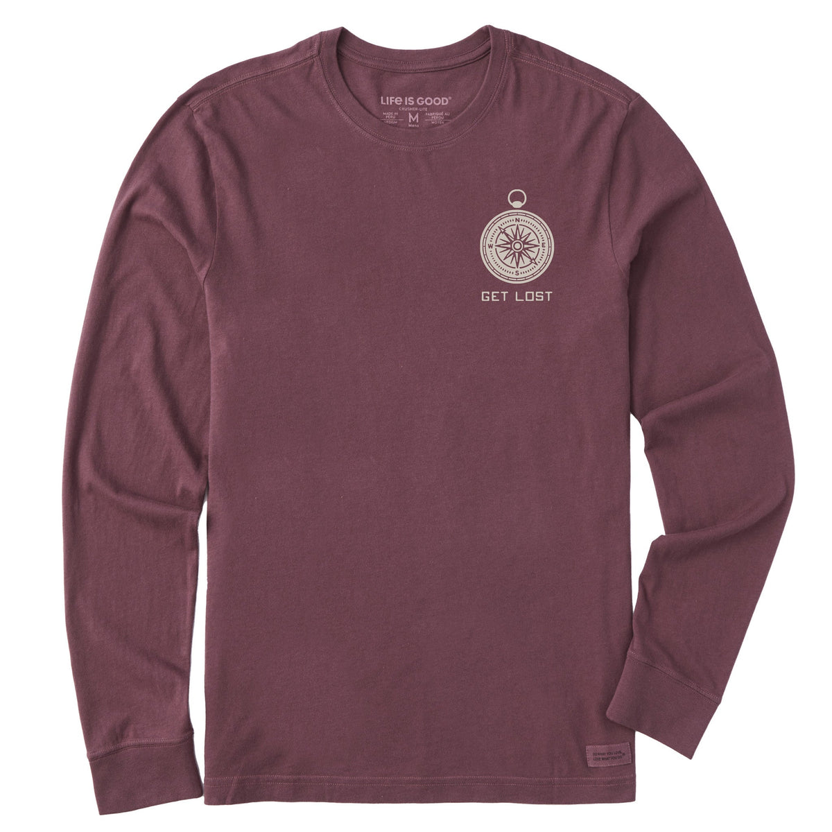 Men's Get Lost Compass Long Sleeve Crusher Tee