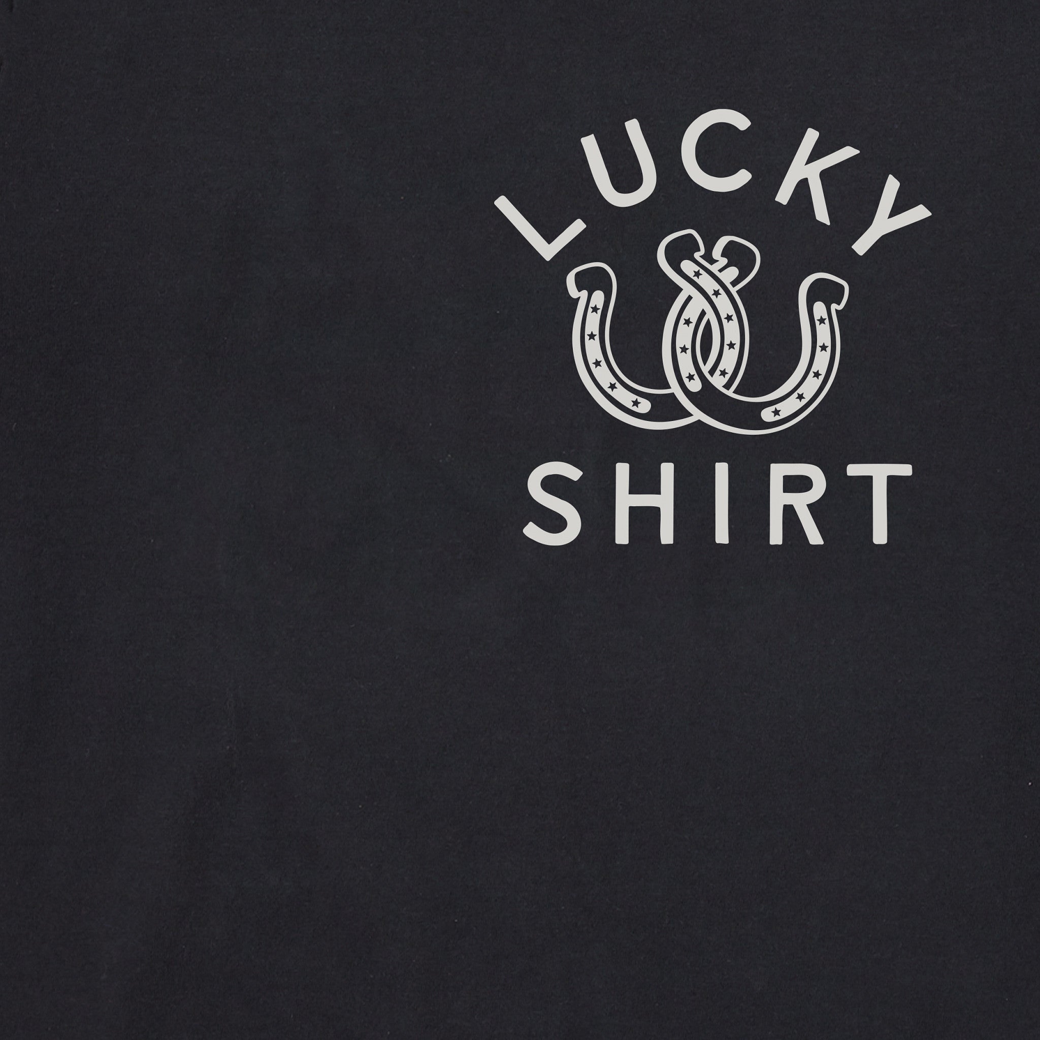 Men's Lucky Horseshoe Shirt Long Sleeve Crusher Tee