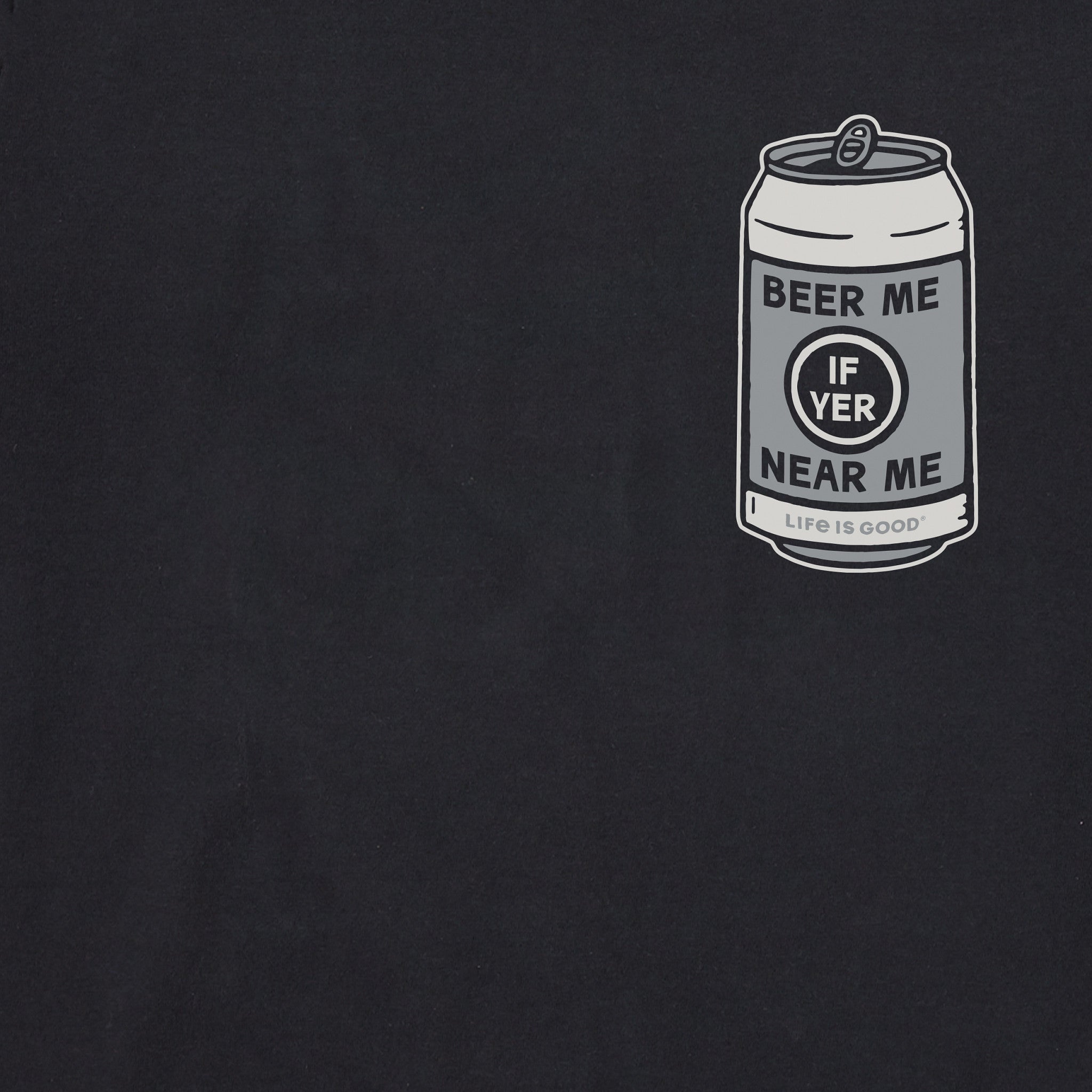 Men's Beer Me Can Long Sleeve Crusher Tee