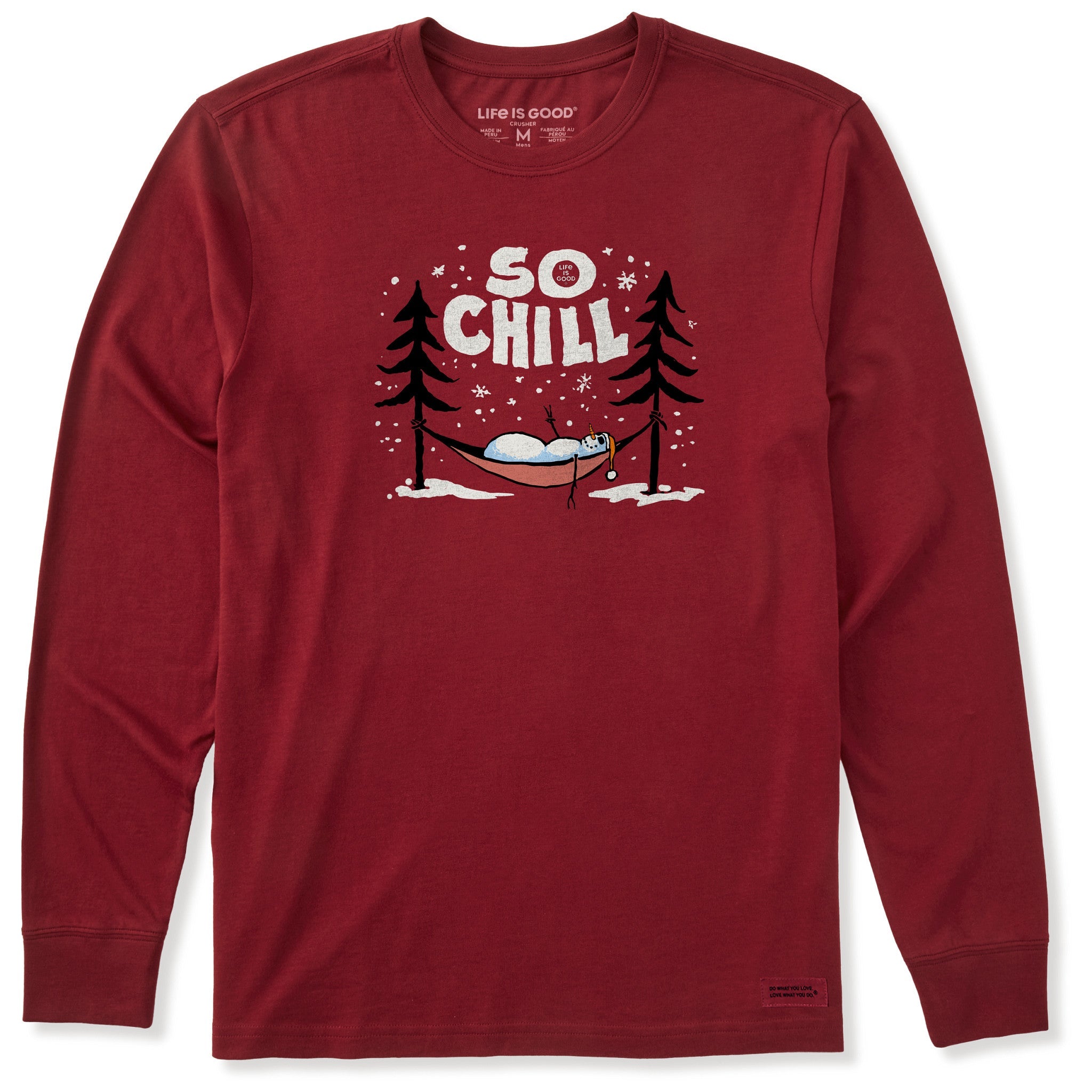 Men's So Chill Snowman Long Sleeve Crusher Tee