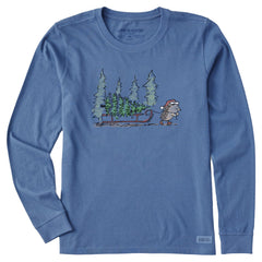 Women's Hedgehog Sled Long Sleeve Crusher Tee