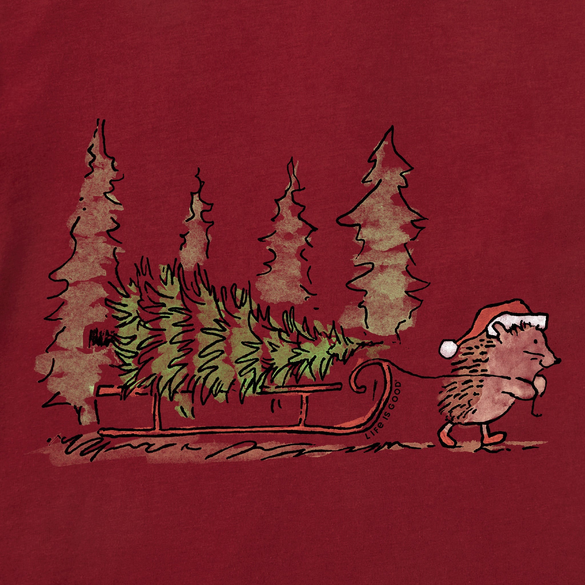 Women's Hedgehog Sled Long Sleeve Crusher Tee