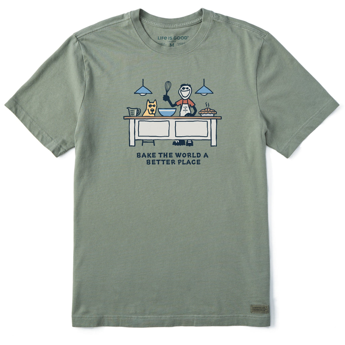 Men's Bake the World a Better Place Jake Short Sleeve Crusher Tee