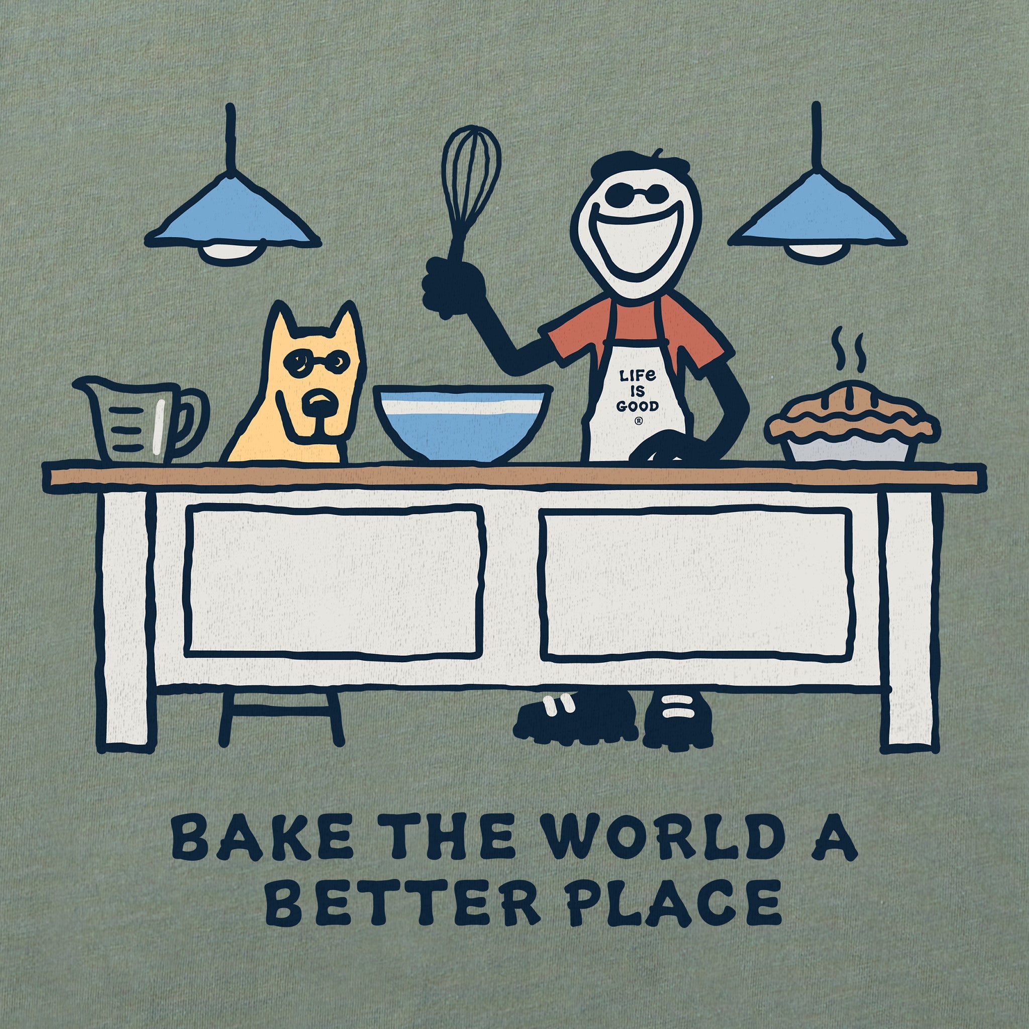 Men's Bake the World a Better Place Jake Short Sleeve Crusher Tee