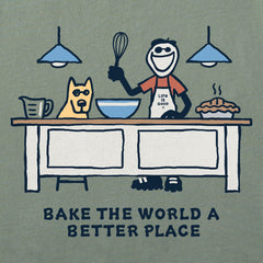 Men's Bake the World a Better Place Jake Short Sleeve Crusher Tee