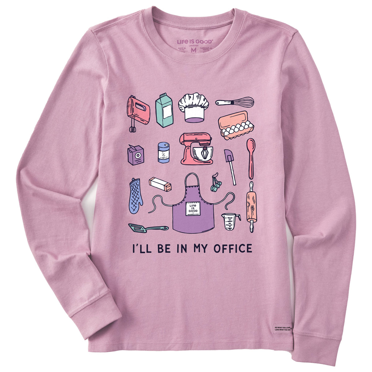 Women's I'll Be in My Office Baking Long Sleeve Crusher Tee
