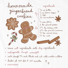 Women's Gingerbread Cookies Recipe Long Sleeve Crusher Tee