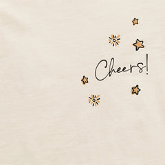 Women's Cheers Champagne Pop Long Sleeve Crusher Tee