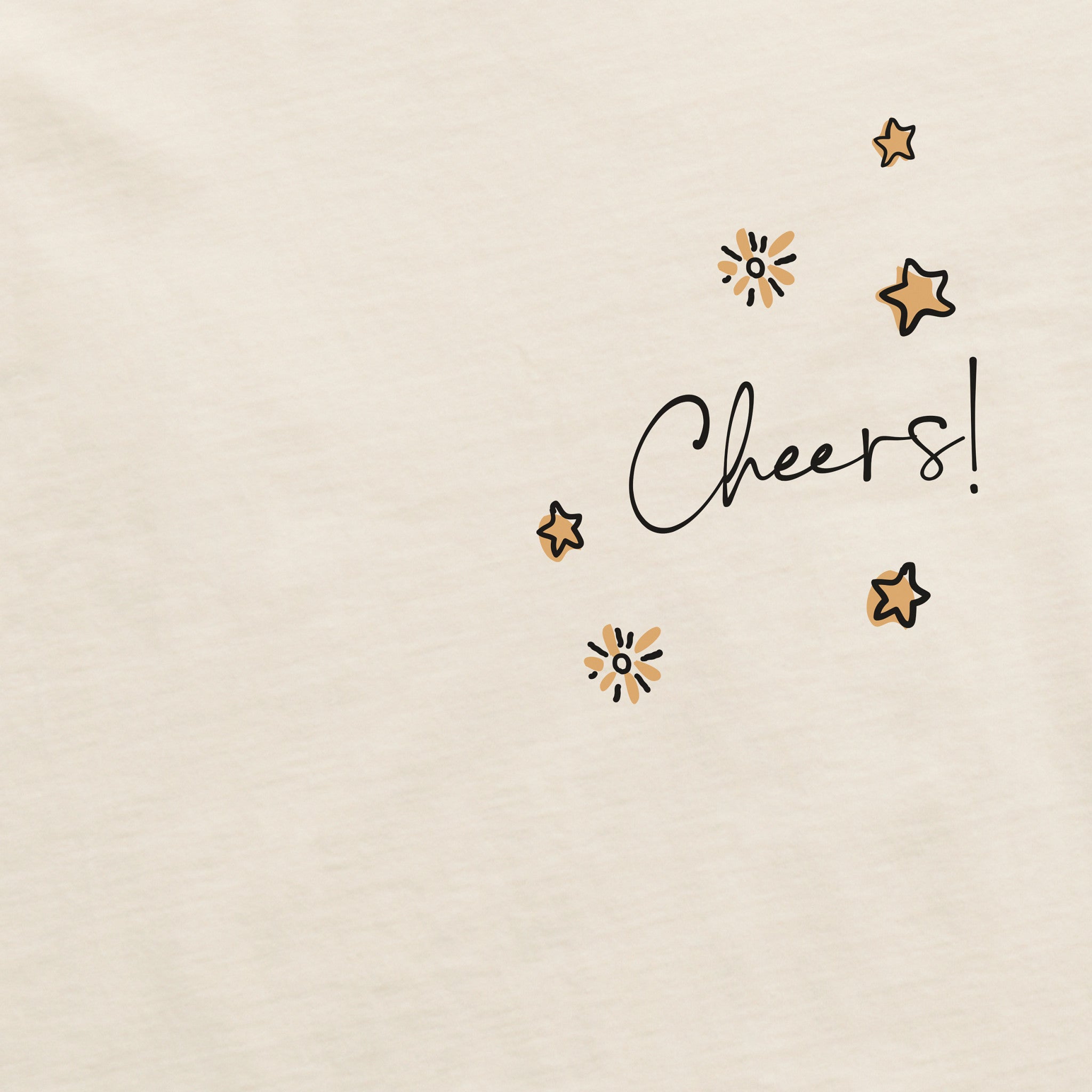 Women's Cheers Champagne Pop Long Sleeve Crusher Boxy Tee