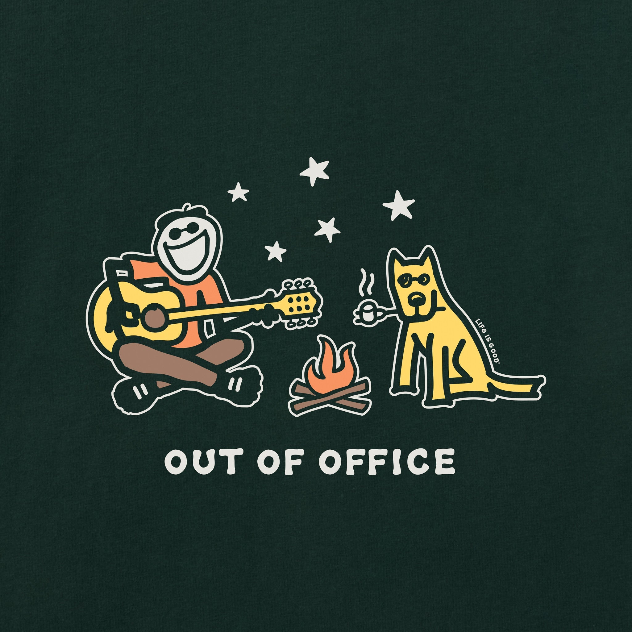 Men's Jake & Rocket Camp Out of Office Short Sleeve Crusher Tee