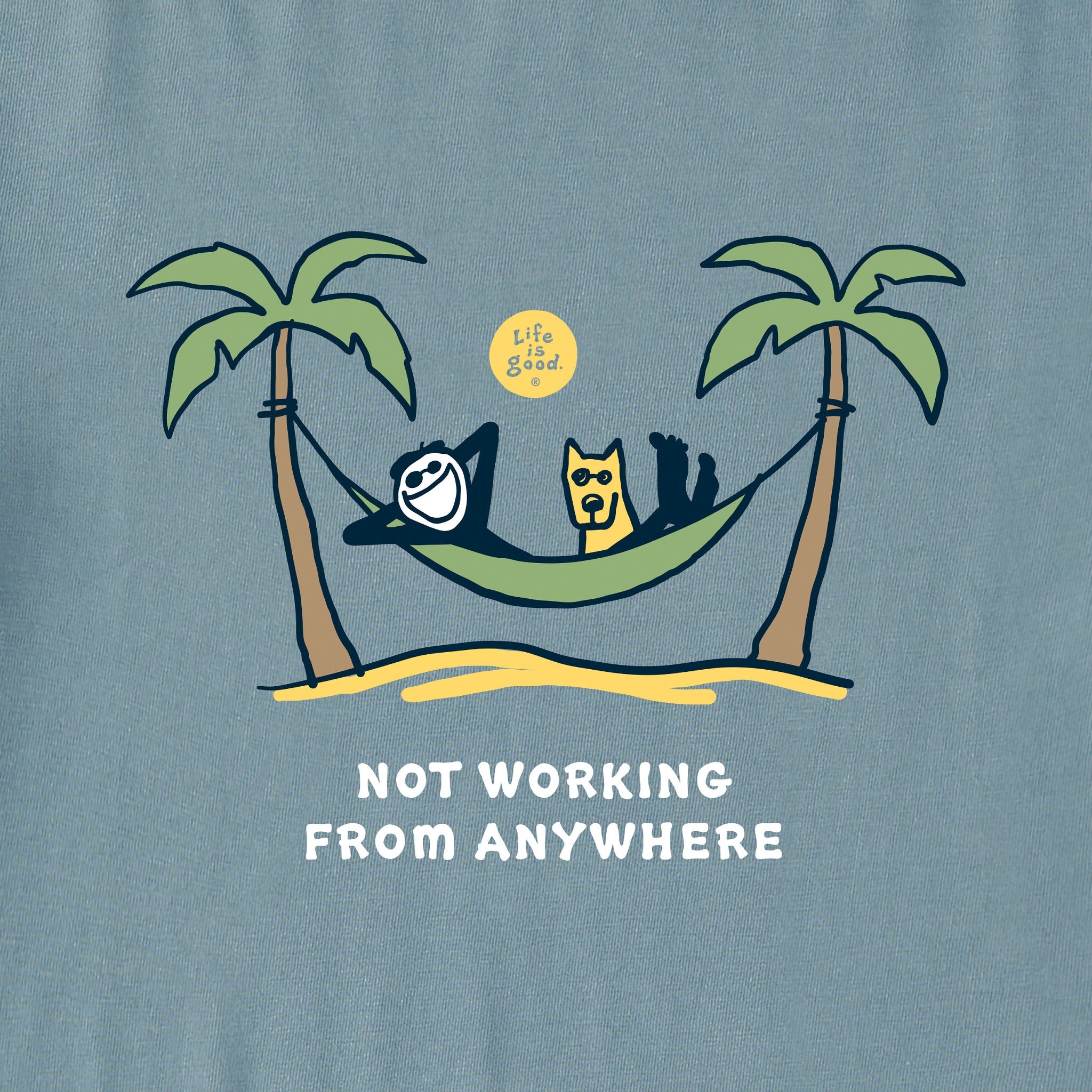 Men's Palm Hammock Jake & Rocket Not Working Short Sleeve Crusher Tee