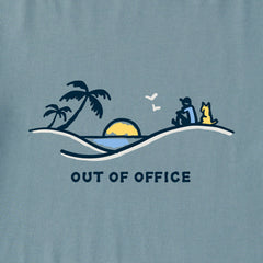Men's Palm Sunset Out of Office Short Sleeve Crusher Tee