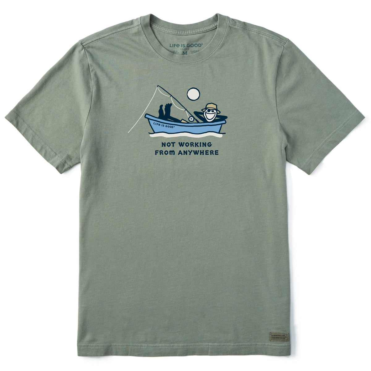Men's Jake Fishing Not Working Short Sleeve Crusher Tee