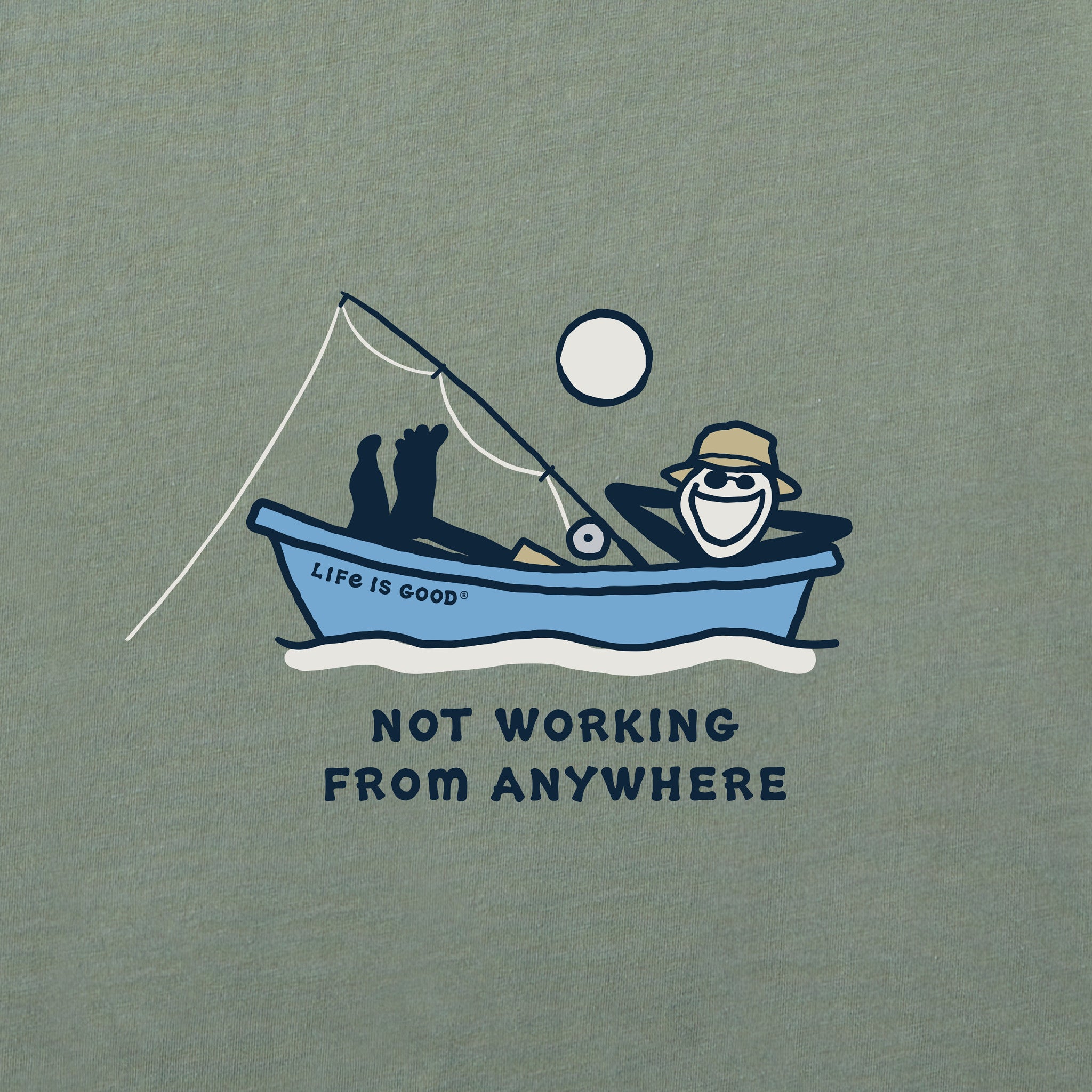 Men's Jake Fishing Not Working Short Sleeve Crusher Tee
