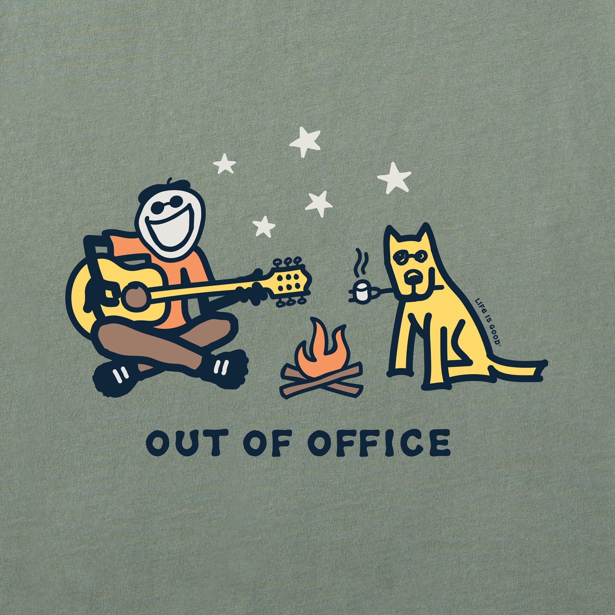 Men's Jake & Rocket Camp Out of Office Short Sleeve Crusher Tee