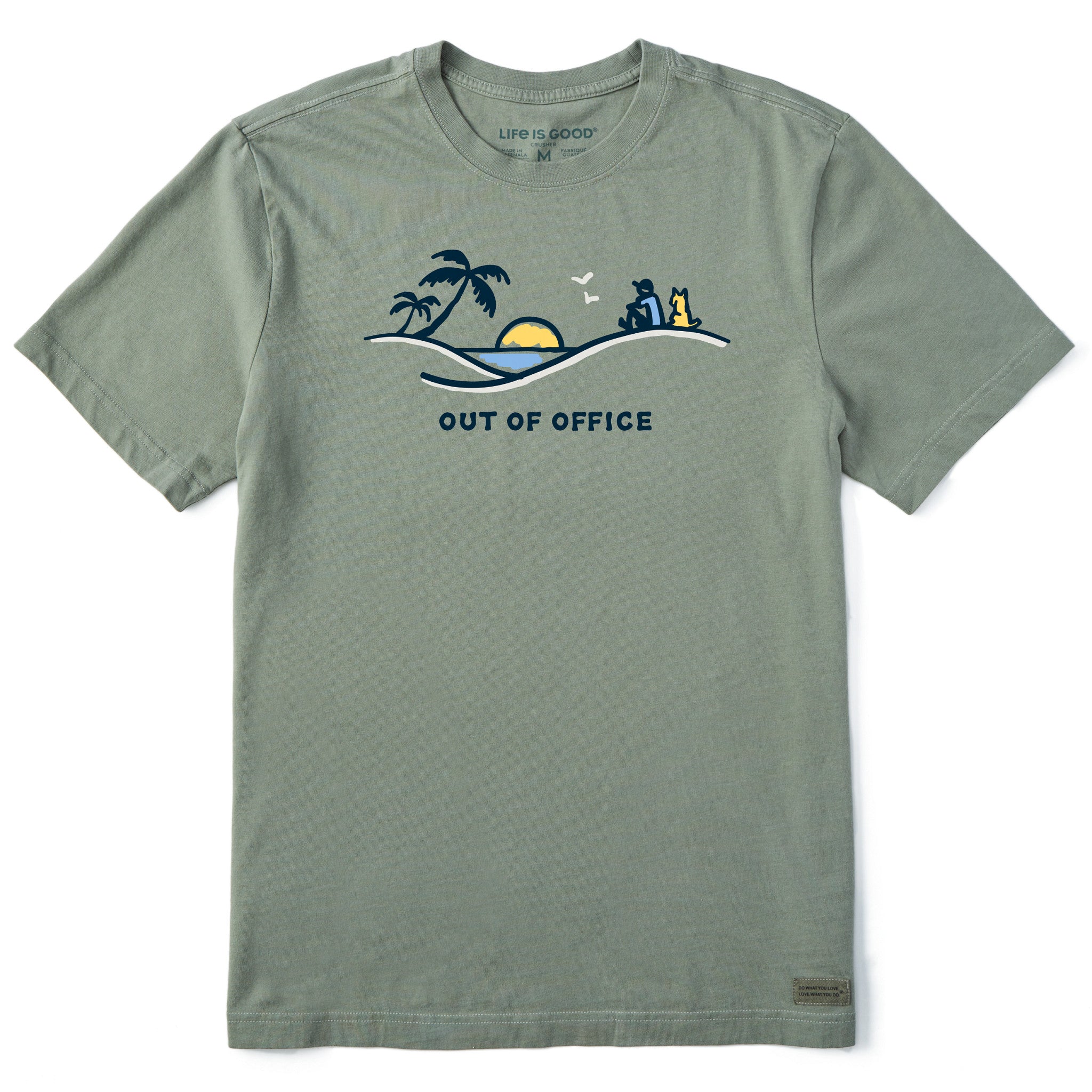 Men's Palm Sunset Out of Office Short Sleeve Crusher Tee