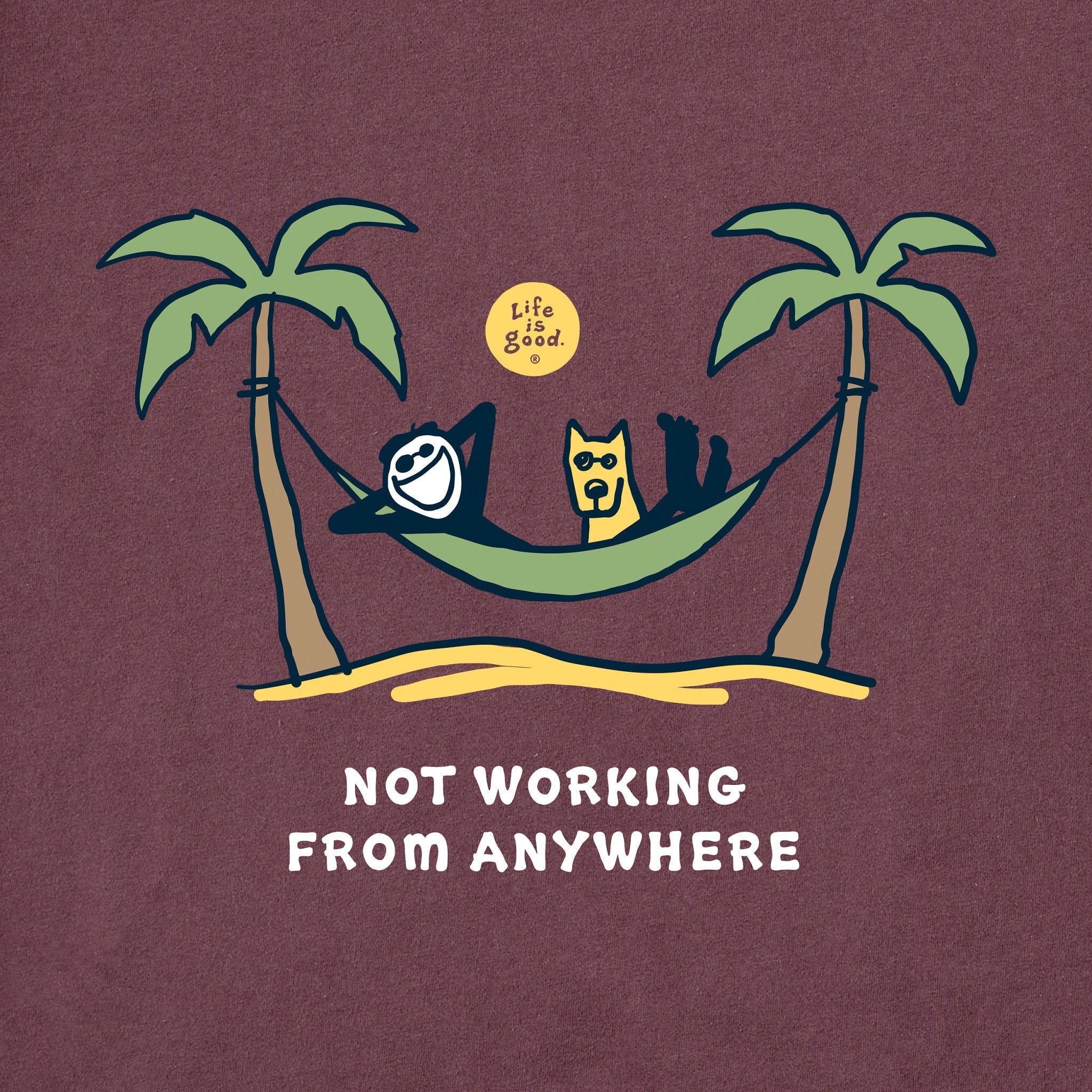 Men's Palm Hammock Jake & Rocket Not Working Short Sleeve Crusher Tee