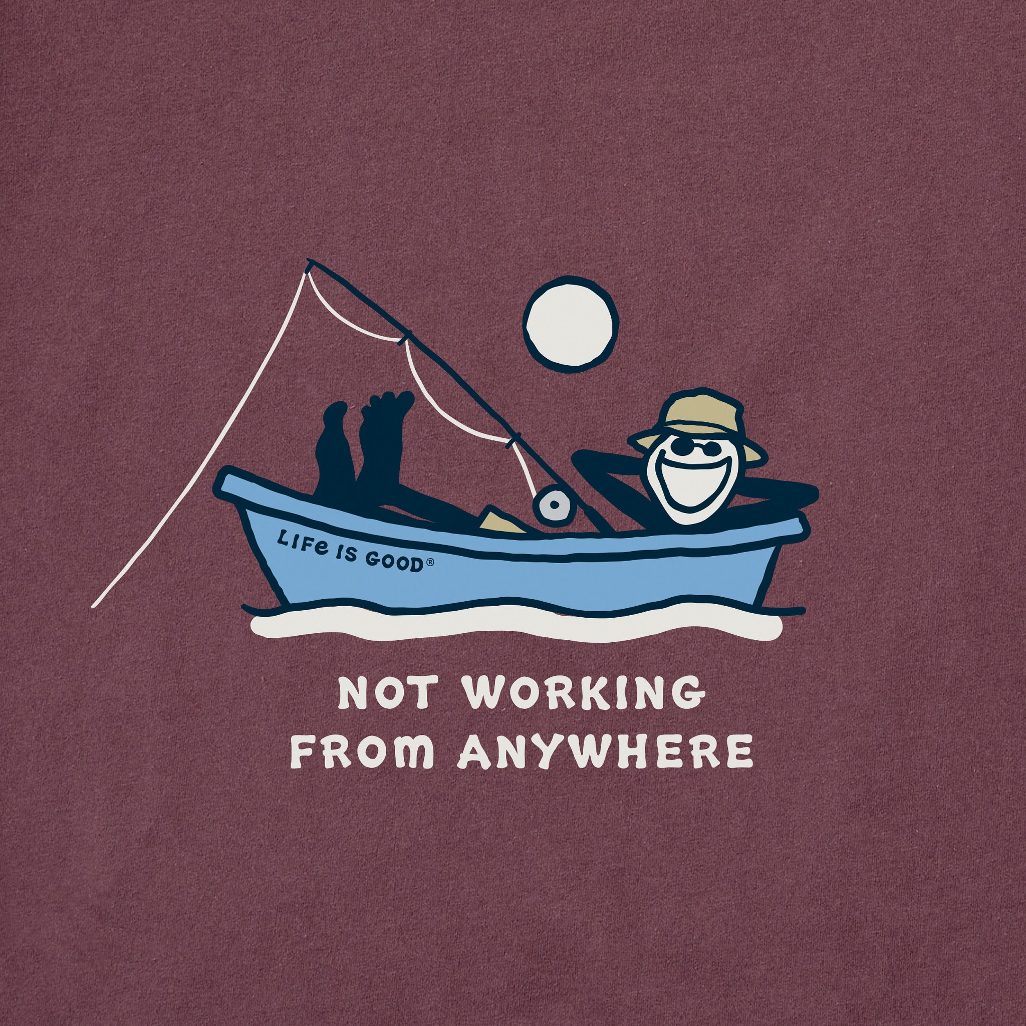 Men's Jake Fishing Not Working Short Sleeve Crusher Tee