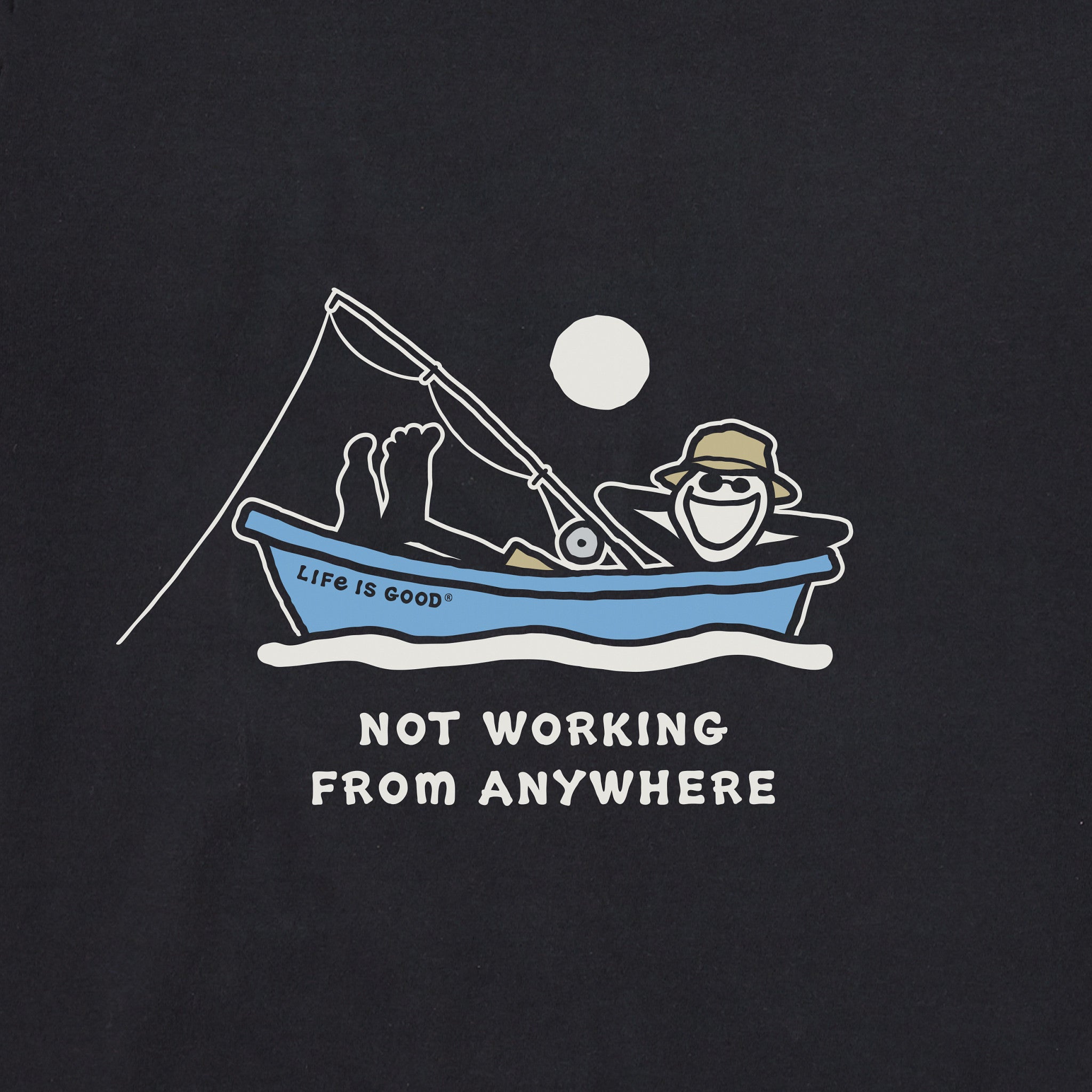 Men's Jake Fishing Not Working Short Sleeve Crusher Tee