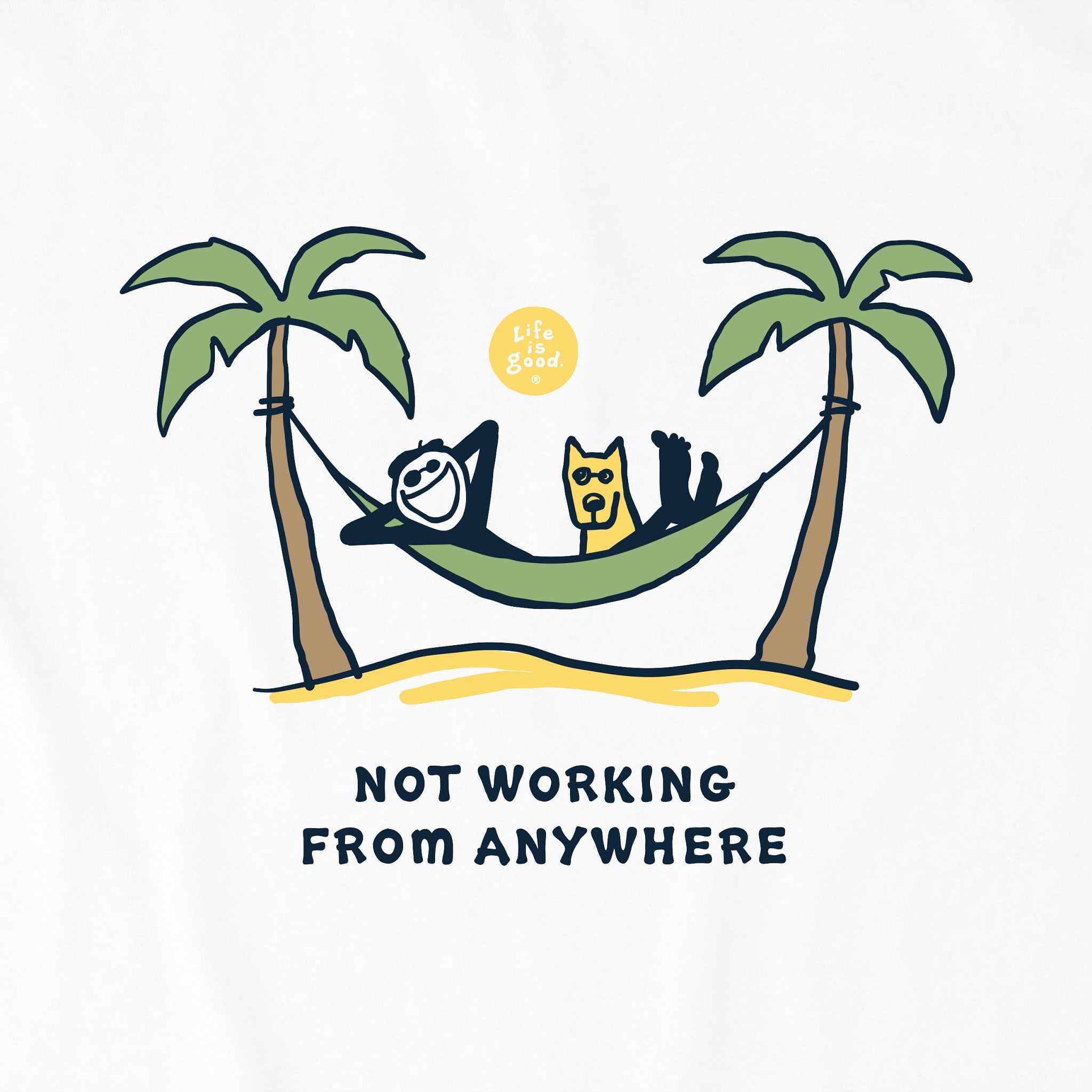 Men's Palm Hammock Jake & Rocket Not Working Short Sleeve Crusher Tee