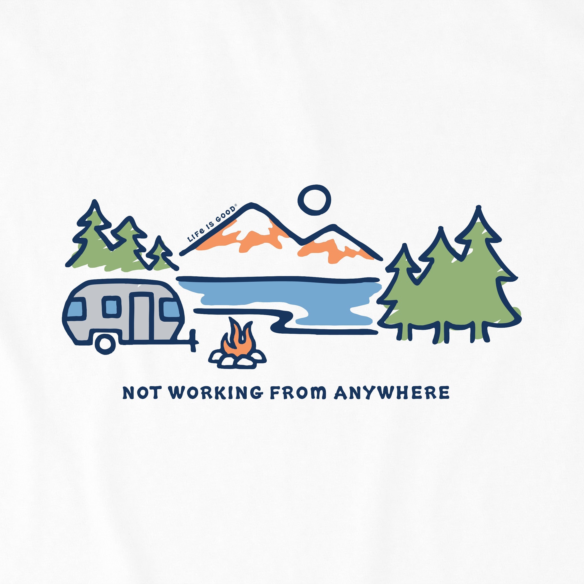 Men's Lakeside Camper Not Working Short Sleeve Crusher Tee