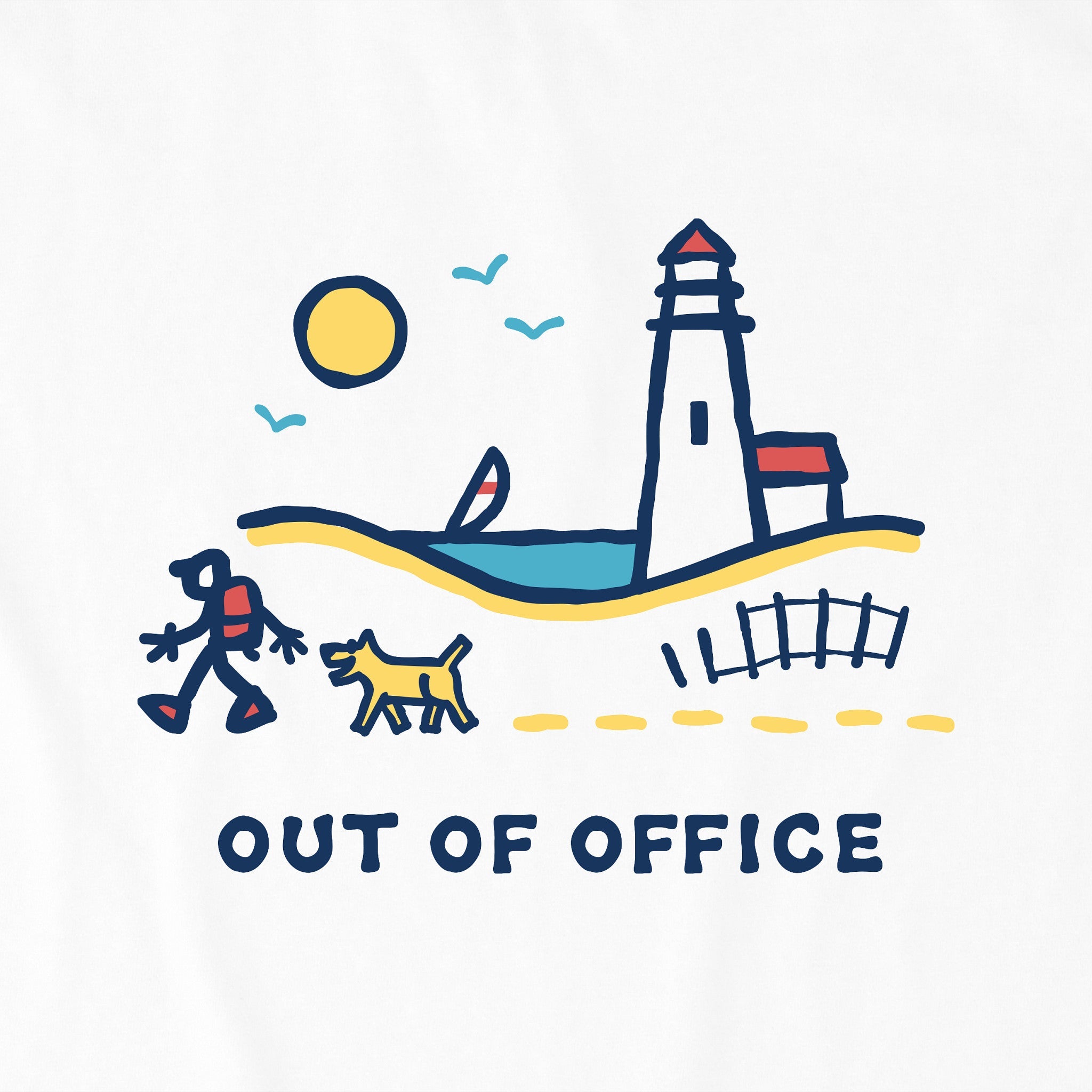 Men's Jake & Rocket Lighthouse Walk OOO Short Sleeve Crusher Tee