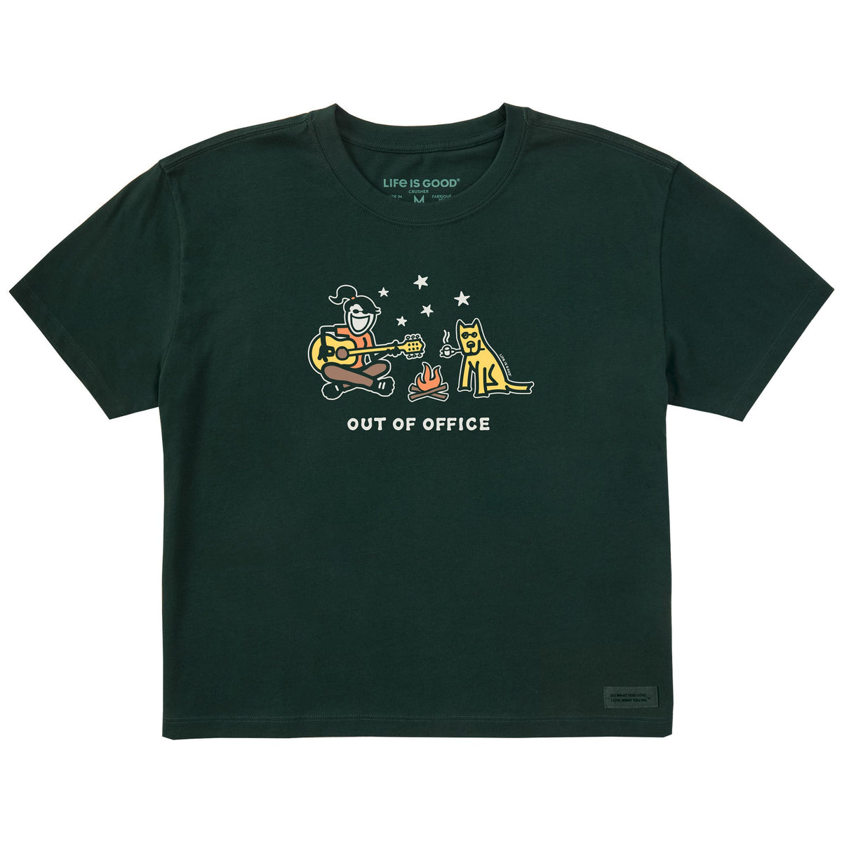 Women's Jackie & Rocket Camp Out of Office Short Sleeve Crusher Boxy Tee
