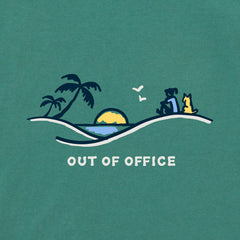Women's Jackie Palm Sunset Out of Office Short Sleeve Crusher Boxy Tee