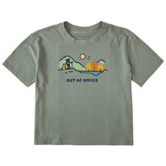Women's Jackie Fall Vista Out of Office Short Sleeve Crusher Boxy Tee