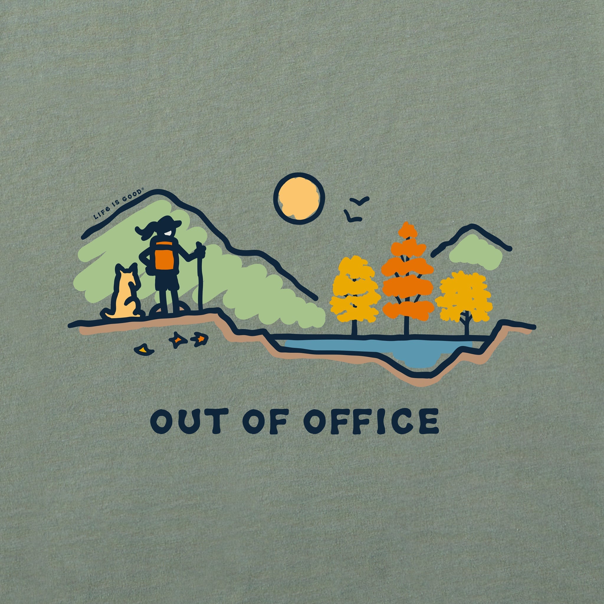 Women's Jackie Fall Vista Out of Office Short Sleeve Crusher Boxy Tee