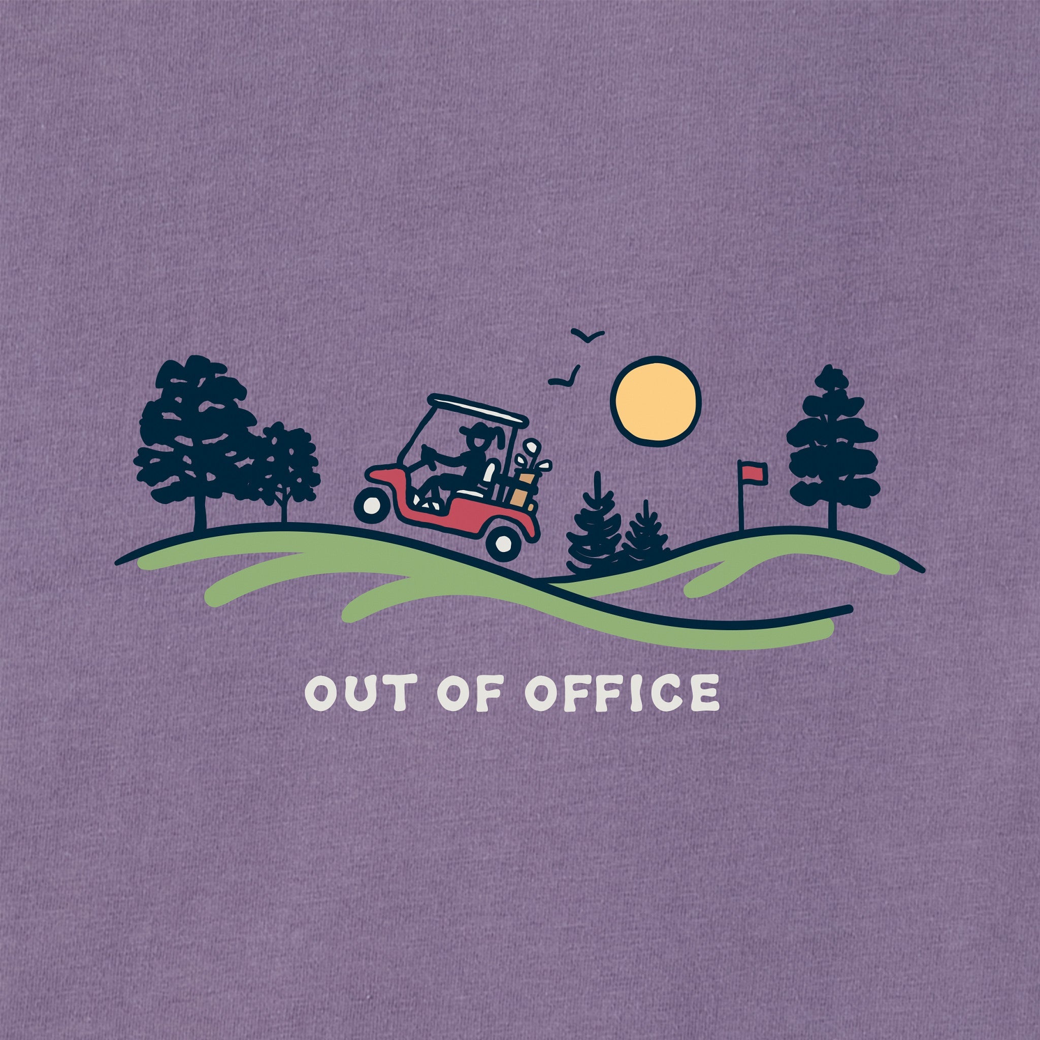 Women's Jackie Golf Cart Vista Out of Office Short Sleeve Crusher Boxy Tee