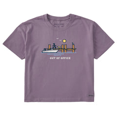Women's Dock Lake Out of Office Short Sleeve Crusher Boxy Tee