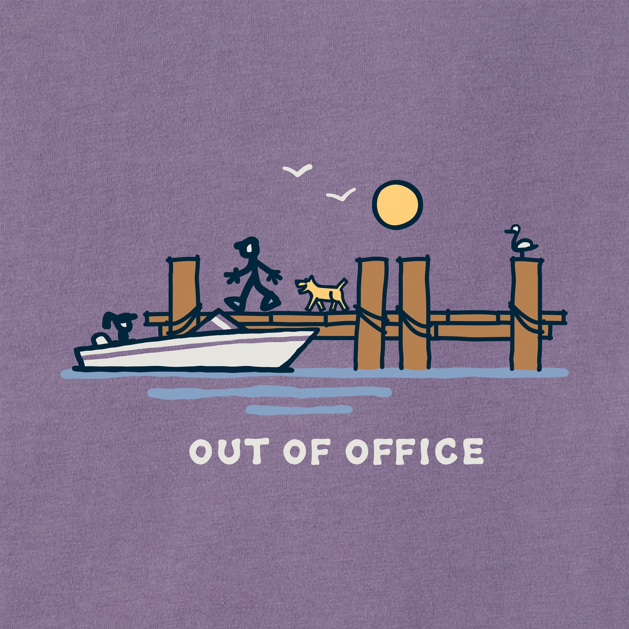Women's Dock Lake Out of Office Short Sleeve Crusher Boxy Tee