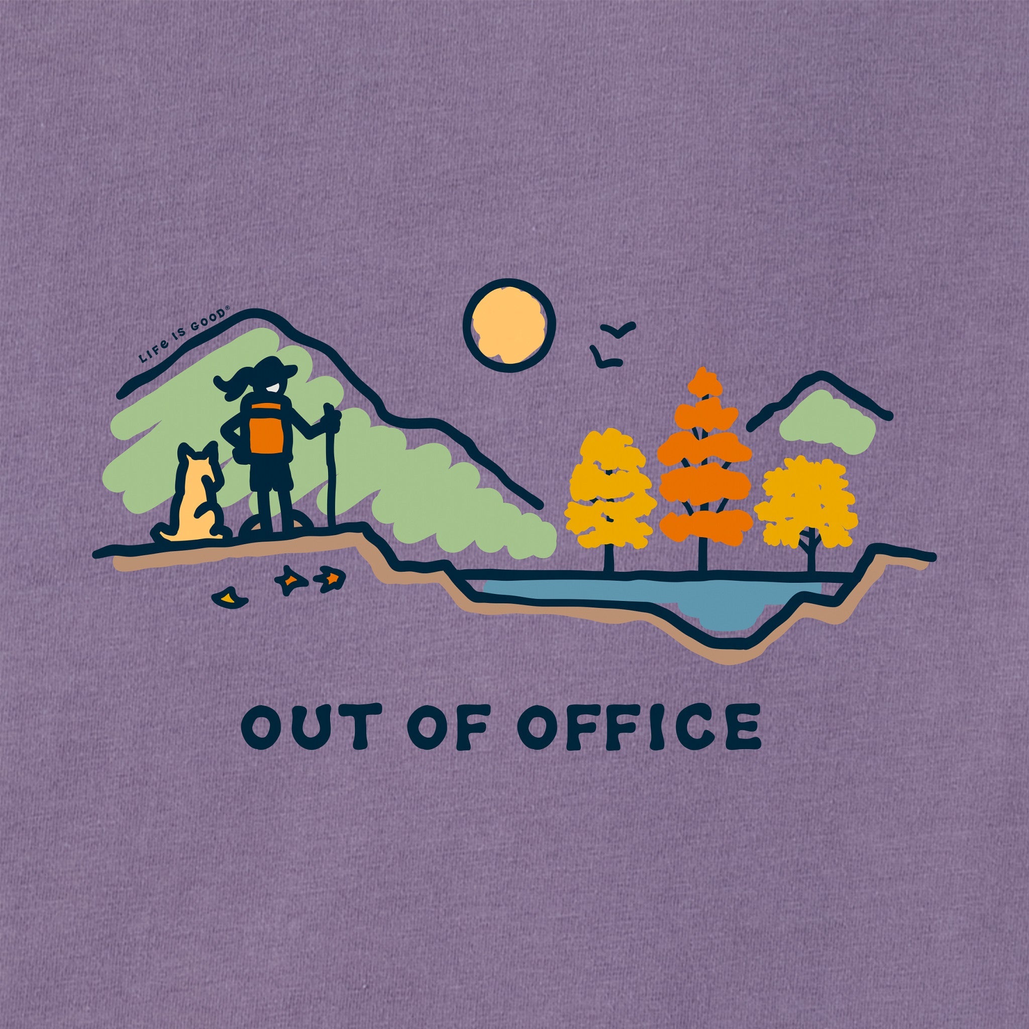 Women's Jackie Fall Vista Out of Office Short Sleeve Crusher Boxy Tee
