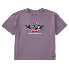 Women's Jackie Hammock Out of Office Short Sleeve Crusher Boxy Tee