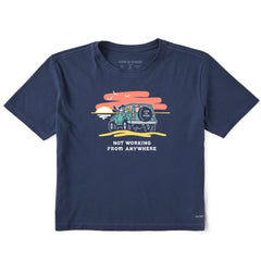 Women's Jackie and Rocket 4x4 Not Working Short Sleeve Crusher Boxy Tee