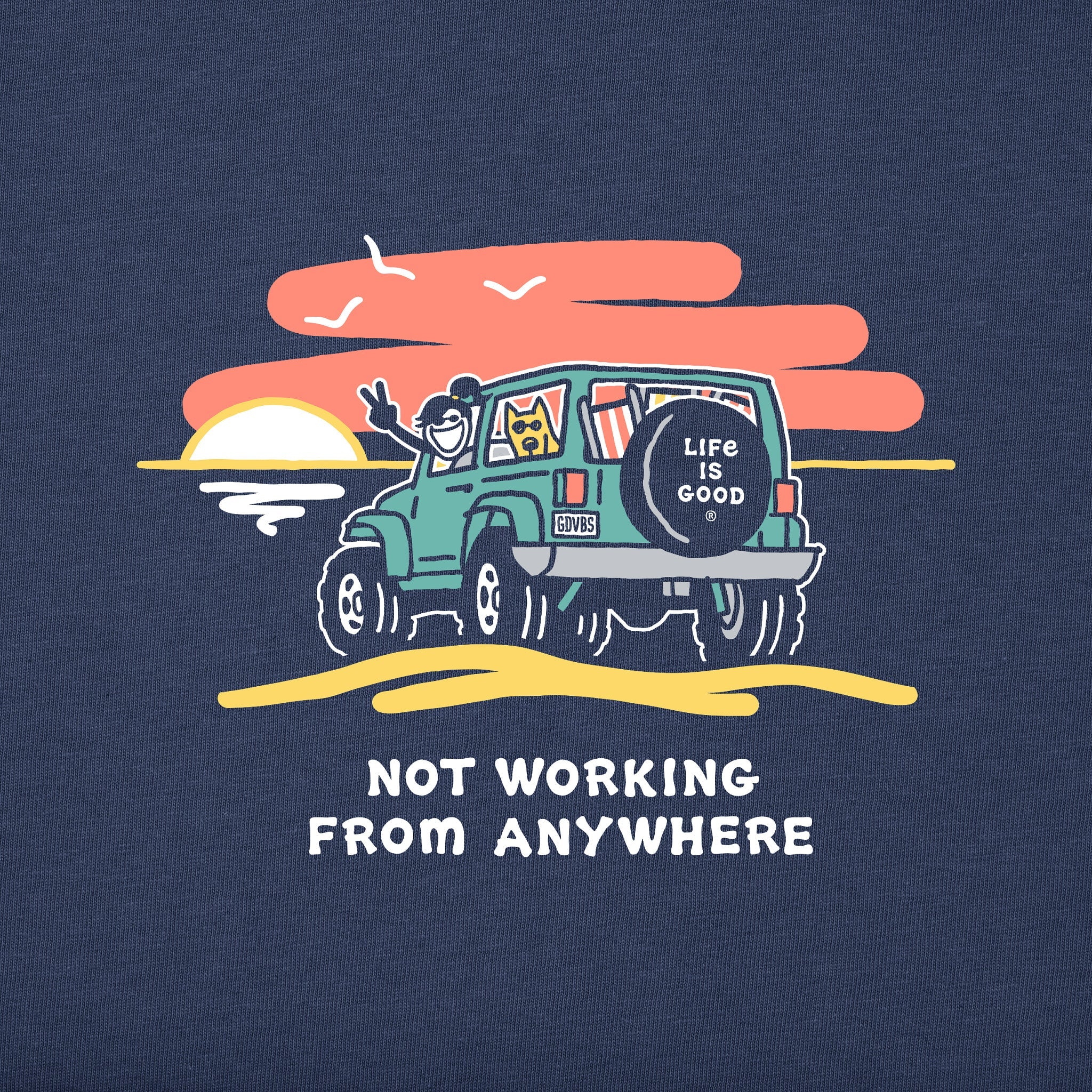Women's Jackie and Rocket 4x4 Not Working Short Sleeve Crusher Boxy Tee