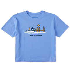 Women's Dock Lake Out of Office Short Sleeve Crusher Boxy Tee